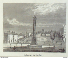 France (75) 12ème Colonne De Juillet 1824 - Estampes & Gravures