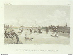 France (75)  7ème Pont D'Iena école Militaire 1824 - Estampes & Gravures