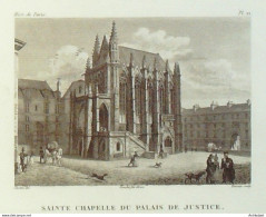 France (75)  2ème Palais De Justice 1824 - Prenten & Gravure
