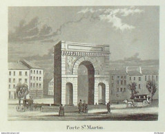 France (75) 10ème Porte Saint-Martin 1824  - Prints & Engravings