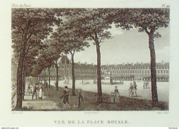 France (75)  4ème Place Royale 1824 - Prenten & Gravure