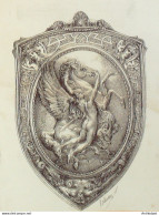 Médaille Les Armes De Persée XIXème S - Stiche & Gravuren