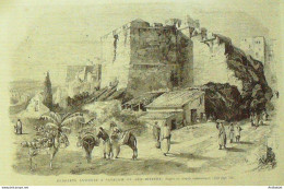 Turquie Satalieh Remparts Antiques 1863 - Estampes & Gravures