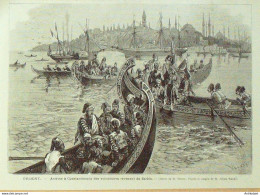 Turquie Constantinople Soldats Serbes 1884 - Stiche & Gravuren