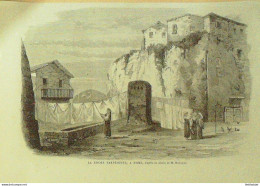 Italie Rome Noce Tarpéienne 1871 - Stiche & Gravuren