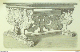 Table En Bois De Chêne Scuplté 16ème 1774 - Estampes & Gravures