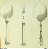 Cuillères Fourchettes 16ème 1868 - Prints & Engravings