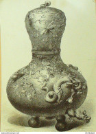 Japon Vase En Forme De Gourde 1864 - Stiche & Gravuren