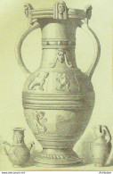 Vases En Terre Noire 1879 - Prenten & Gravure