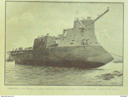 France (50) Cherbourg Le Marengo Vaisseau De Voyage A Cronstadt 1870 - Estampes & Gravures