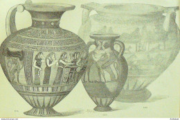 Grèce Vases Corinthiens 1888 - Estampas & Grabados
