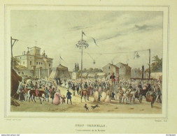 France (75) 15ème Beau Grenelle Couronnement De La Rosière 1837 - Estampes & Gravures