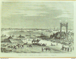 Egypte Ismailia Isthme De Suez Arrivée De La Flotte - Prints & Engravings