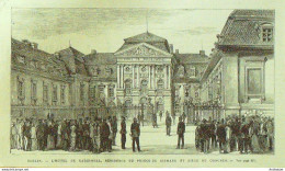 Allemagne Berlin Radziwill Hôtel 1874 - Prenten & Gravure