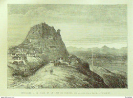 Grèce Domoko Fort Et La Ville 1881 - Estampes & Gravures