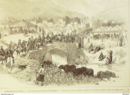 Bulgarie Schumla Camp Militaire 1872 - Stiche & Gravuren