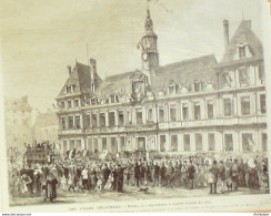 France (51) Reims Hôtel De Ville 1873 - Prenten & Gravure