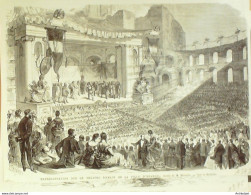 France (84) Orange Théâtre Romain Antique 1873 - Stiche & Gravuren