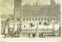 Angleterre Londres Westminster Cour Du Palais 1869 - Stiche & Gravuren