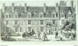 France (45) Blois Château De Haute Cour 1870 - Prenten & Gravure