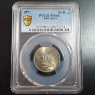 Indonesia 50 Rupiah Bird Of Paradise 1971 PCGS MS66 2nd TOP POP - Indonesië