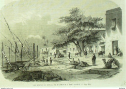 Egypte Alexandrie Canal De Mahmoud 1865 - Estampes & Gravures