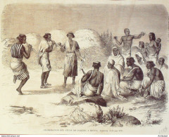 Ethiopie Mensa Fêtes De Pâques 1869 - Stiche & Gravuren