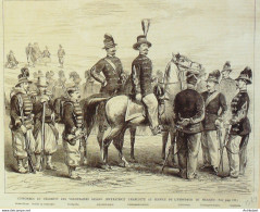 Belgique  Uniformes D'un Corps De Volontaires Présents Au Mexique 1870 - Estampes & Gravures