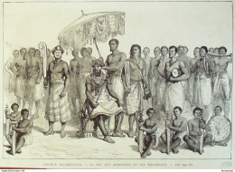 Ghana Empire Ashanti Roi Des Ashantees Et Ses Bourreaux 1872 - Stiche & Gravuren