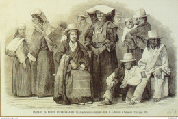 Pérou Indiens 1870 - Prenten & Gravure