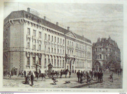 (75) 01 Banque De France Rue Croix Des Petits Champs 1866 - Prenten & Gravure