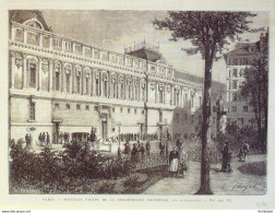 France (75)  9ème Bercy Bibliothèque Nationale Rue Richelieu 1875 - Stiche & Gravuren