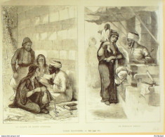 Egypte Ecrivain Diseur De Bonne Aventure 1877 - Prenten & Gravure