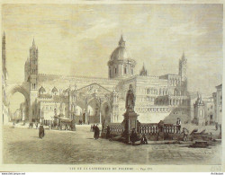 Italie Palerme Cathédrale 1876 - Stiche & Gravuren