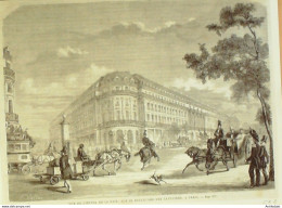 France (75)  9ème Hotel Rue De La Paix Bd Des Capucines 1873 - Estampas & Grabados