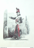 Costume Militaire 5ème Hussards En 1830 Signé Goussereau - Prints & Engravings