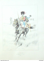 Costume Militaire 9ème De Hussards En 1807 Signé  Rouffet - Estampes & Gravures