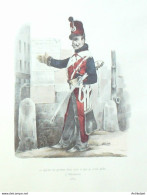 Costume Militaire 5ème Hussards En 1830 Signé Goussereau - Stiche & Gravuren