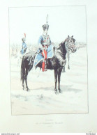 Costume Militaire 1er Régiment De Hussards En 1810 Signé  Rouffet - Stampe & Incisioni