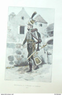 Costume Militaire Officier Du 5ème Régiment De Chasseurs En 1803 Signé Maurice Orange - Prints & Engravings