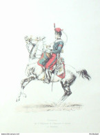 Costume Militaire Trompette Du 6ème Régiment Chasseurs à Cheval 2e Empire Signé E Grammont - Prints & Engravings