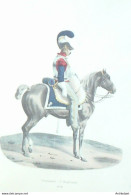 Costume Militaire Cuirassier 3ème Régiment En 1818 Signé - Stiche & Gravuren