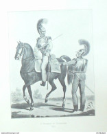 Costume Militaire 1er Régiment De Carabiniers En 1825 Signé Louis Vallet - Estampes & Gravures