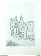 Costume Militaire 9ème De Cuirassiers En 1812 Signé Louis Geens - Prints & Engravings