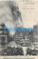 229740 GERMANY HAMBURG FIRE AT ST. MICHAEL'S CHURCH CIRCULATED TO ARGENTINA POSTAL POSTCARD - Other & Unclassified