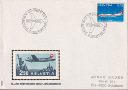 1972 Schweiz, Brief 25 J. Schweizer Nordatlantik-Luftverkehr, JU-52, Zum:CH F47, Mi:CH 968 Swissair Jumbo-Jet - Erst- U. Sonderflugbriefe
