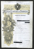 Regia Guardia Di Finanza - Foglio Di Congedo - Circondario Di Alessandria - 1906 - Documents