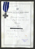 Esercito Italiano - Attestato E Medaglia Croce Al Merito Di Guerra - 1959 - Documentos