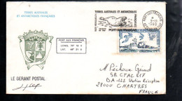 TAAF 1980 LETTRE DE PORT AUX FRANCAIS - Briefe U. Dokumente