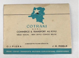 COTRAKI/SCRL/COMMERCE & TRANSPORT AU KIVU/BENI (KIVU) CONGO BELGE - Visiting Cards